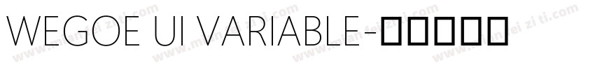 WEGOE UI VARIABLE字体转换
